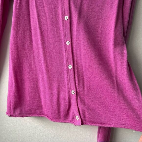 Canelle Cashmere Cardigan in magenta - Picture 3 of 8